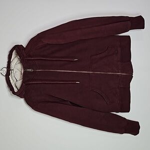 Carhartt large maroon heavy zip up hoodie